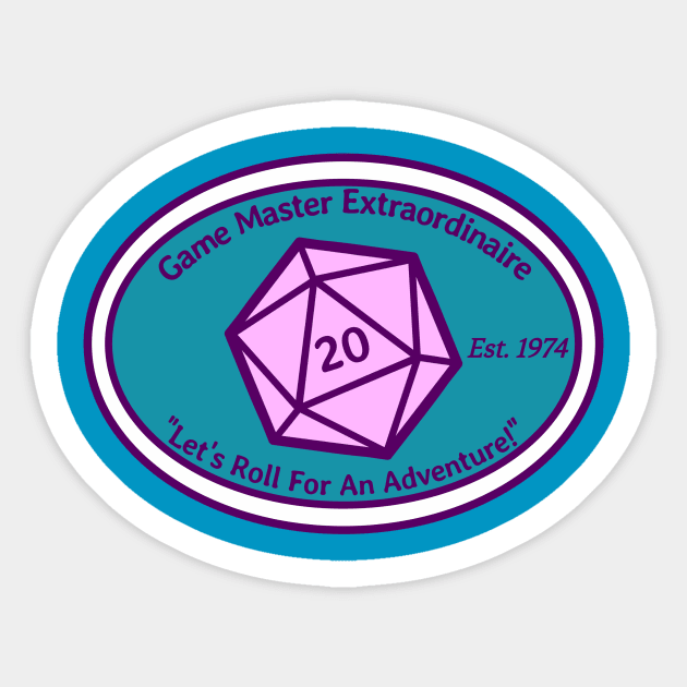 Game Master Extraordinaire Logo 2 Sticker by RD Doodles